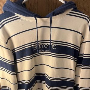 Supreme Stripped Hoodie